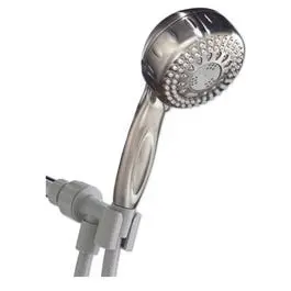Brushed Nickel Handheld Showerhead With 5 Spray Settings 1