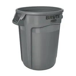 Brute 32-Gallon Heavy-Duty Gray Trash Can – Commercial-Grade Waste Container 1