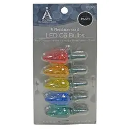C6 Led Christmas Light Bulbs – Multi-Color, 5-Pack 1