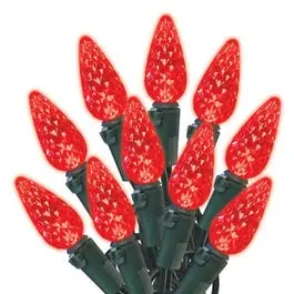 C6 Red Led Christmas Light Set – 70 Lights 1