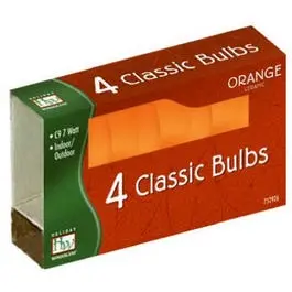 C9 Christmas Light Replacement Bulbs: Orange Ceramic, 4-Pack 1