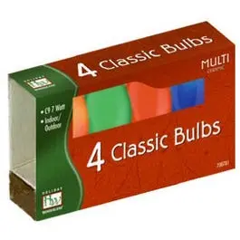 C9 Multi-Color Ceramic Christmas Light Bulb Replacement – 4-Pack 1