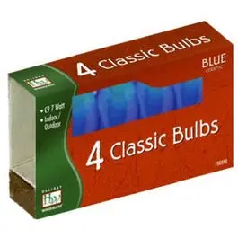 C9 Replacement Bulbs For Christmas Lights — Blue Ceramic, 4-Pack 1