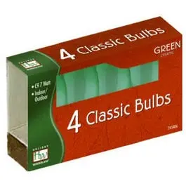 C9 Replacement Christmas Bulbs – Green Ceramic, 4-Pack 1