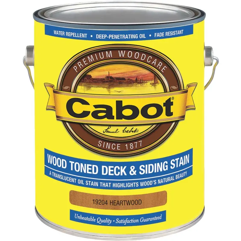 Cabot Heartwood-Toned Exterior Stain For Decks & Siding – 1-Gallon, Low-Voc 1