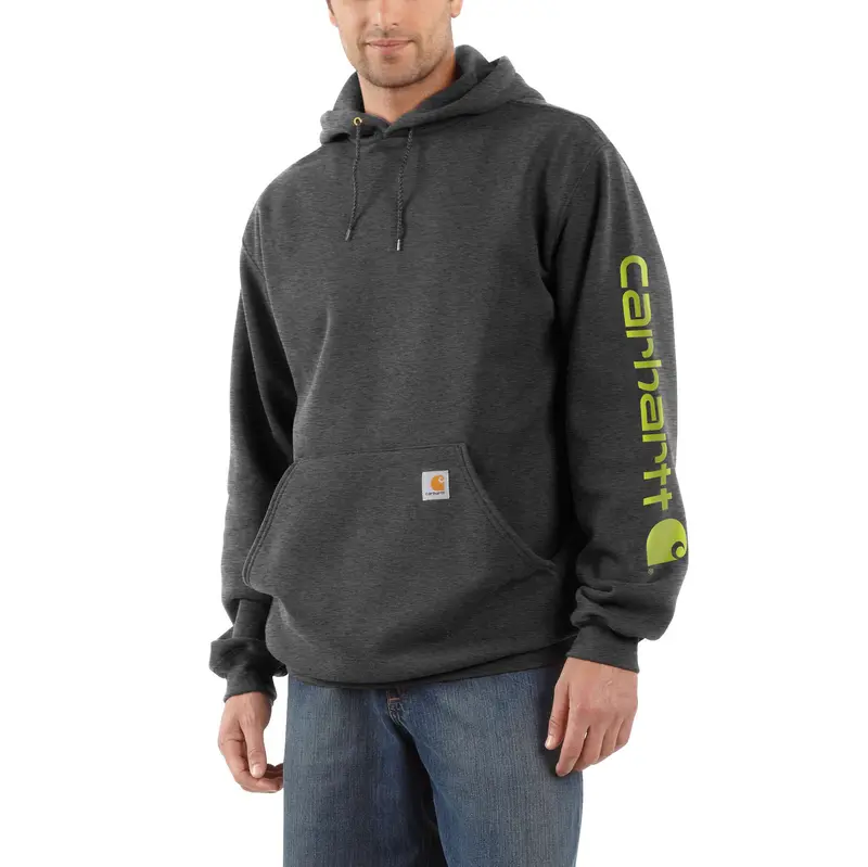 Carhartt Carbon Heather Loose-Fit Midweight Sweatshirt With Logo Sleeve Print 1