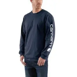 Carhartt Navy Long-Sleeve Graphic T-Shirt 1