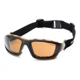 Carthage Bronze-Lens Safety Glasses With Black-And-Tan Frame 1