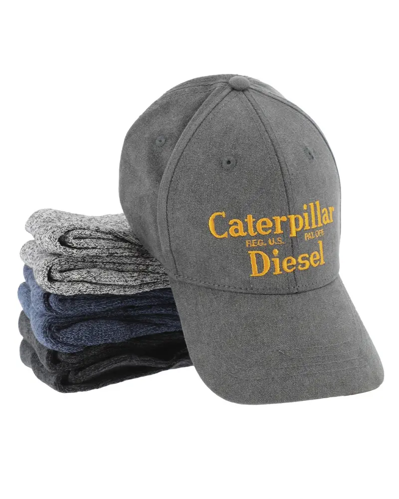 Caterpillar Diesel Cap Sock Bundle – Breathable Work Socks For Men 1