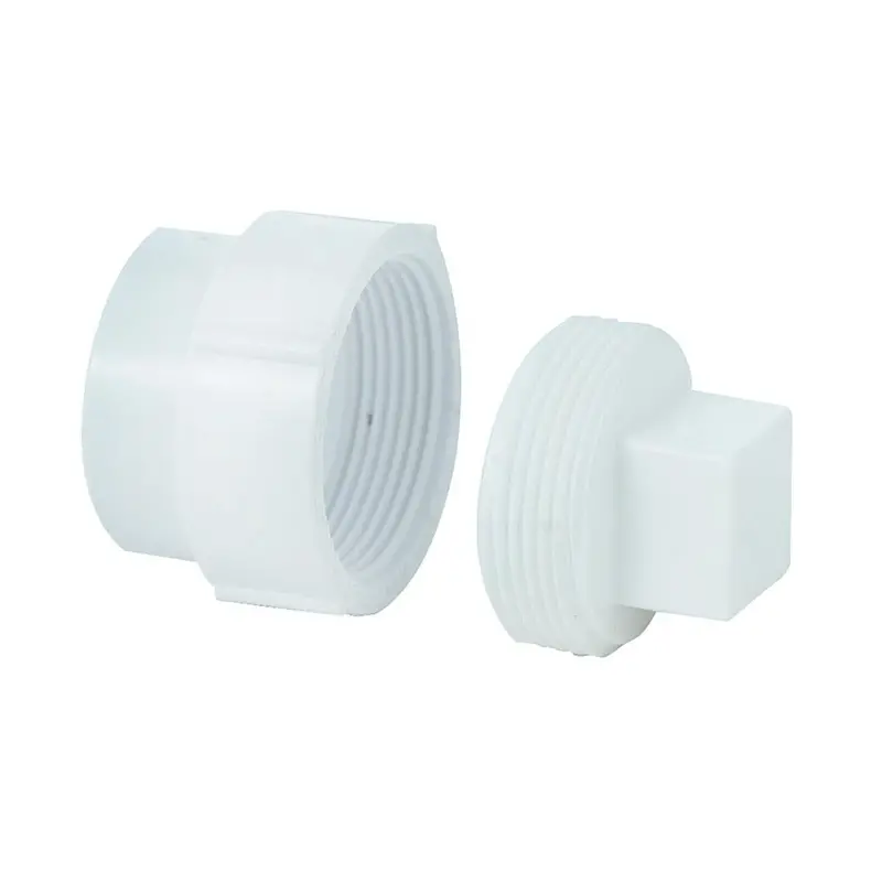Charlotte Pipe 1-1/2" Spg × 1-1/2" Fip Schedule 40 Dwv Pvc Cleanout Fitting With Threaded Plug 1
