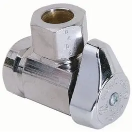 Chrome Angle Shut-Off Valve – 1/2 X 1/2 Inches 1