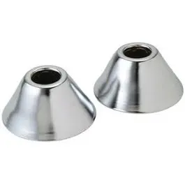 Chrome Deep Pipe Cover Flange – Fits 1/2-Inch Or 3/4-Inch O.D. Pipes, Pack Of 2 1