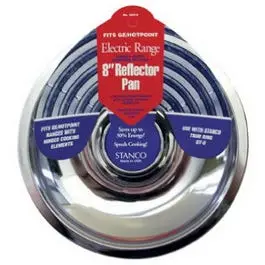 Chrome Electric Range Reflector Pan – 8-Inch Diameter Heat-Diffusing Liner 1