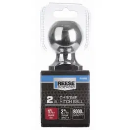 Chrome-Finished 2-Inch Diameter Hitch Ball For Trailer Couplers 1