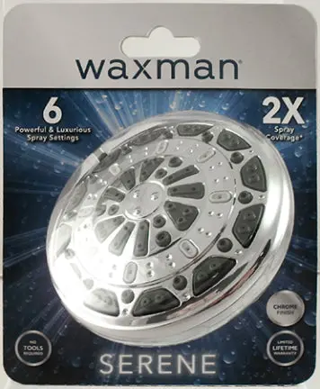 Chrome Fixed Shower Head – 6-Position Adjustable Mount 1