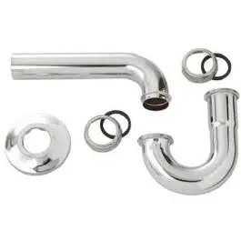 Chrome Kitchen Wall Drain P-Trap – 1-1/2" O.D. 1