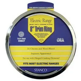Chrome-Plated Electric Range Trim Ring – 8-Inch Diameter Appliance Accent 1