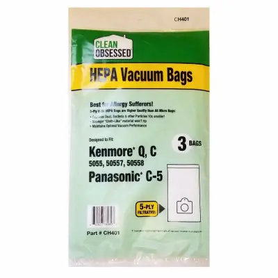 Clean Obsessed Vacuum Bags For Kenmore & Panasonic – Type Q, C, And C-5Hepa 1