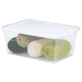 Clear 16-Quart Storage Box With See-Through Design 1