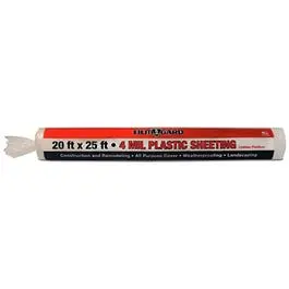 Clear 4-Mil Plastic Sheeting, 20 Ft X 25 Ft 1