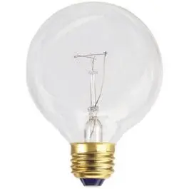 Clear Globe Vanity Light Bulb – 25-Watt Incandescent 1