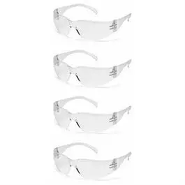 Clear Wraparound Safety Glasses – 4-Pack For General Protection 1
