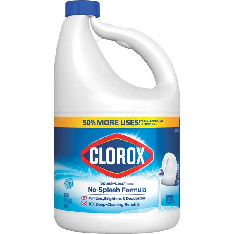 Clorox Splash-Less Liquid Bleach Concentrate – 117 Oz. For Safer Handling 1