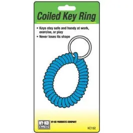 Coiled Wrist Key Ring With Split Ring Attachment 1