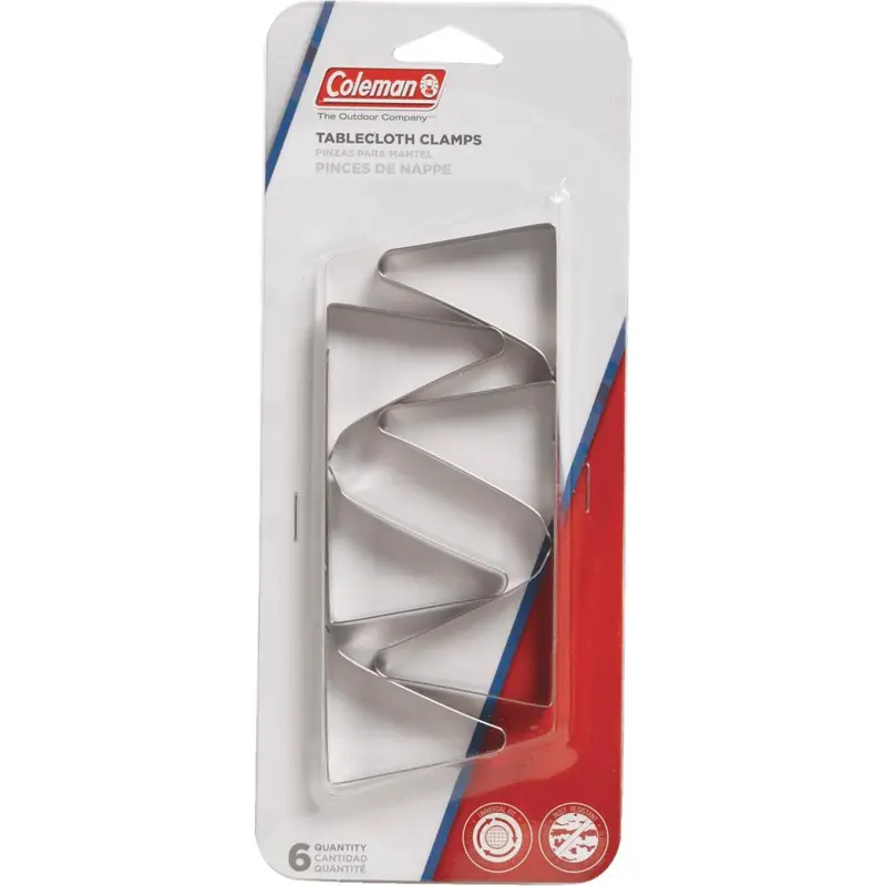 Coleman Stainless Steel Tablecloth Clips – 2.8-Inch, 6-Pack 1
