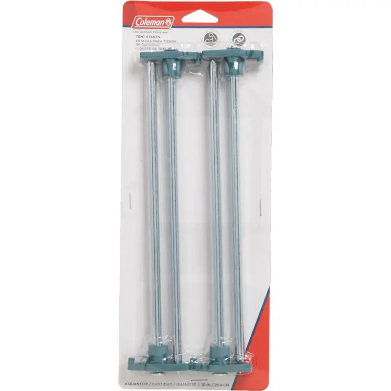 Coleman Steel Tent Stakes – 10" Heavy-Duty, 4-Pack For Outdoor Use 1