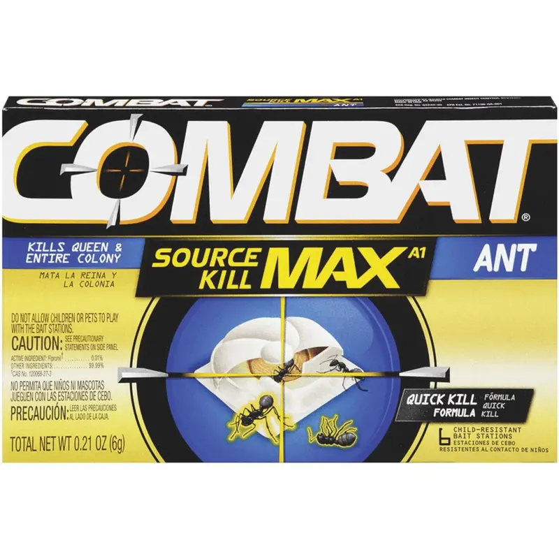 Combat Source Kill Max Ant Bait Station – Solid Gel, 0.21 Oz (6-Pack) 1