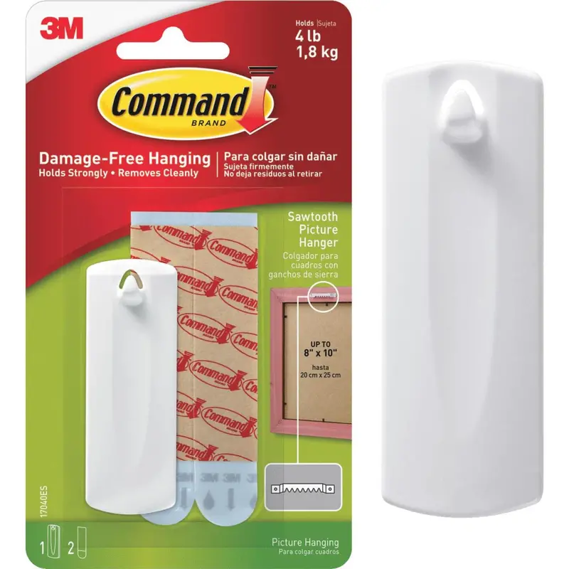 Command Sawtooth Picture Hanger – Damage-Free Adhesive Mount 1