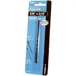 Concrete Drill Bit – 3/16" X 5.5", Carbide-Tipped Masonry 1