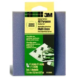 Contour Surface Sanding Sponge – Medium Grit, 4.5" X 5.5" X 3/16" 1