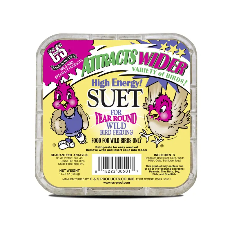 C&S High-Energy Suet Bird Feed – No-Melt Formula For Year-Round Attraction 1
