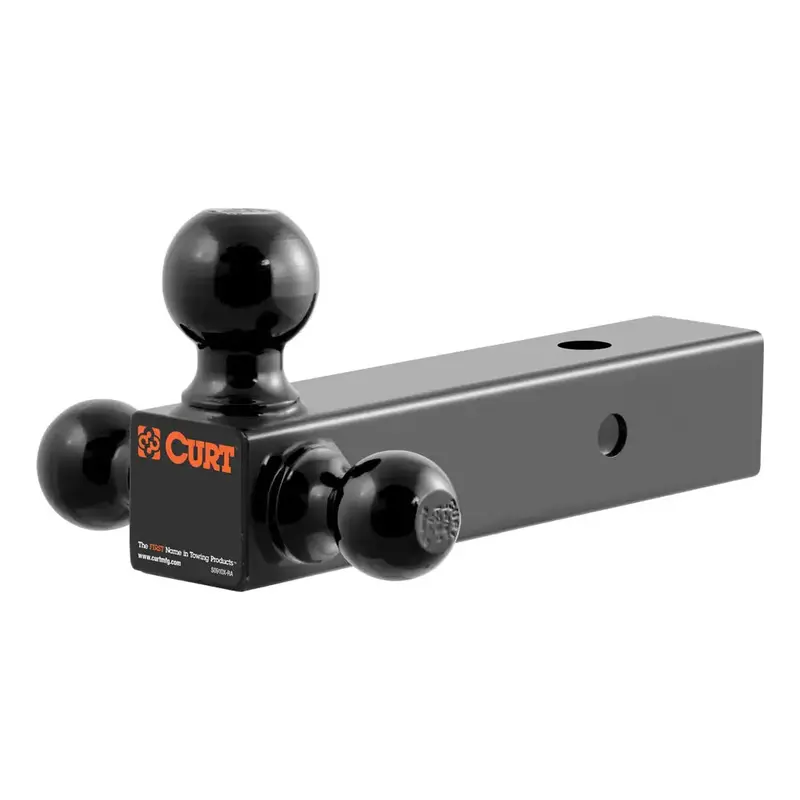 Curt Multi-Ball Trailer Hitch Mount – 2-1/2-Inch Hollow Shank With Black Balls 1