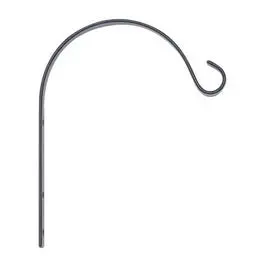 Curved Black Steel Hanging Plant Bracket – 6-Inch Projection 1