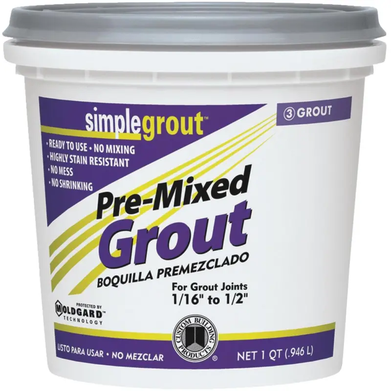 Custom Building Products Simplegrout Delorean Gray Sanded Grout — Quart Size For Ceramic And Stone Tile 1