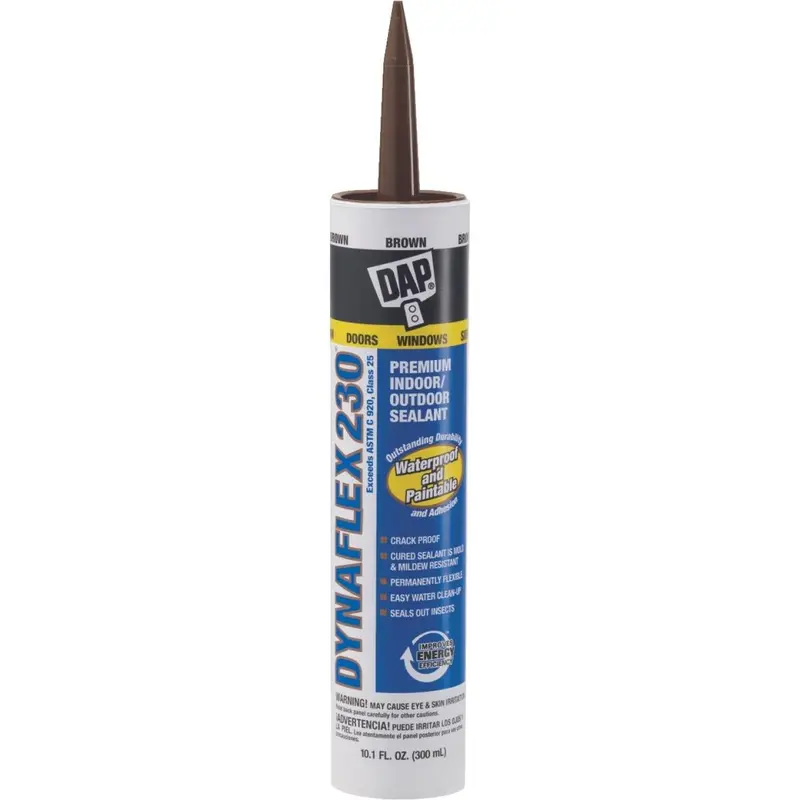 Dap Dynaflex 230 Elastomeric Sealant – 10.1 Oz, Brown, Waterproof For Windows, Doors & Trim 1