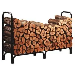 Deluxe 8-Foot Steel Fireplace Log Rack – Sturdy Arched Design 1
