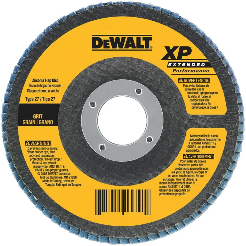 Dewalt 4.5-Inch 36-Grit Zirconia Flap Disc – Type 29 High-Performance Angle Grinder Attachment 1