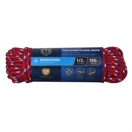 Diamond-Braided Polypropylene Rope – 1/2" Diameter × 100 Feet, Uv-Resistant 1
