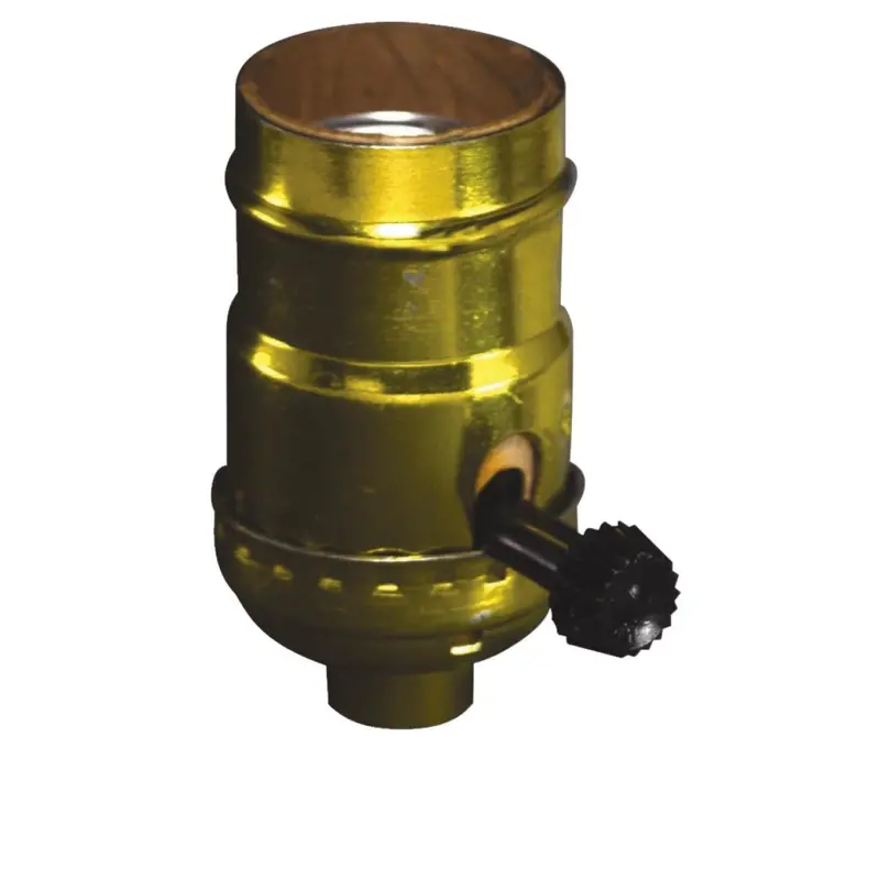 Do-It Brass Medium-Base Turn-Knob Lamp Socket For Diy Lighting 1