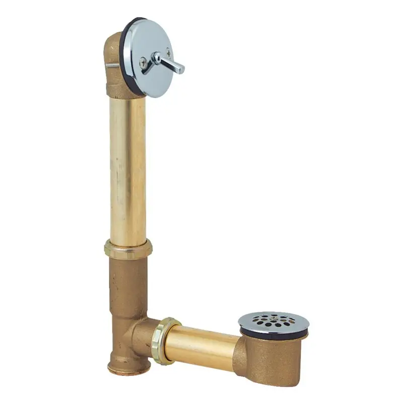 Do It Rough Brass Trip Lever Bath Drain Assembly With Chrome Trim 1
