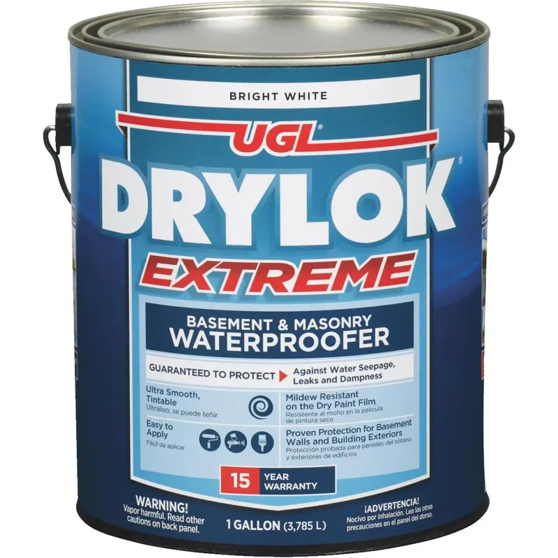 Drylok Extreme White Masonry Waterproofer – 1-Gallon Basement Sealer 1