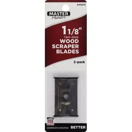 Dual-Edge Scraper Blades – 1-1/8" Width, 2-Pack 1