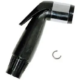 Dual-Finish Kitchen Faucet Spray Head – Black & Chrome Plastic 1