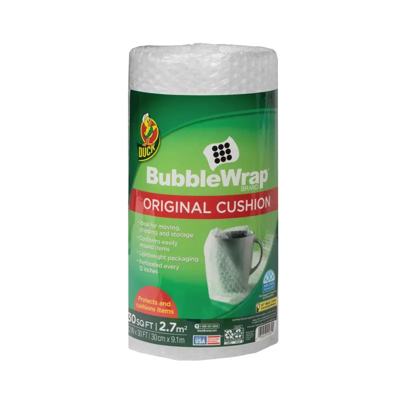 Duck Brand Clear Bubble Wrap Cushioning – 12" × 30 Feet 1