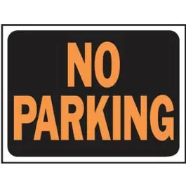 Durable Plastic "No Parking" Sign – 9" × 12" 1