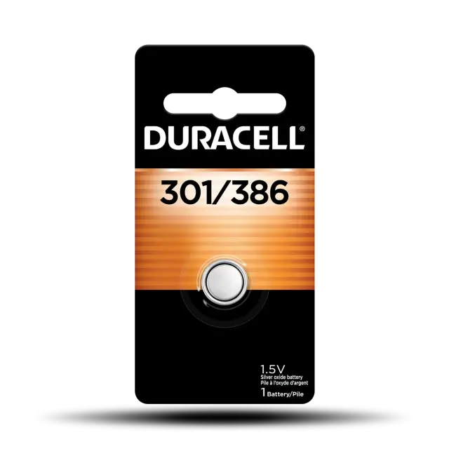 Duracell 301/386 Silver Oxide Button Cell Battery – 1.55V 1